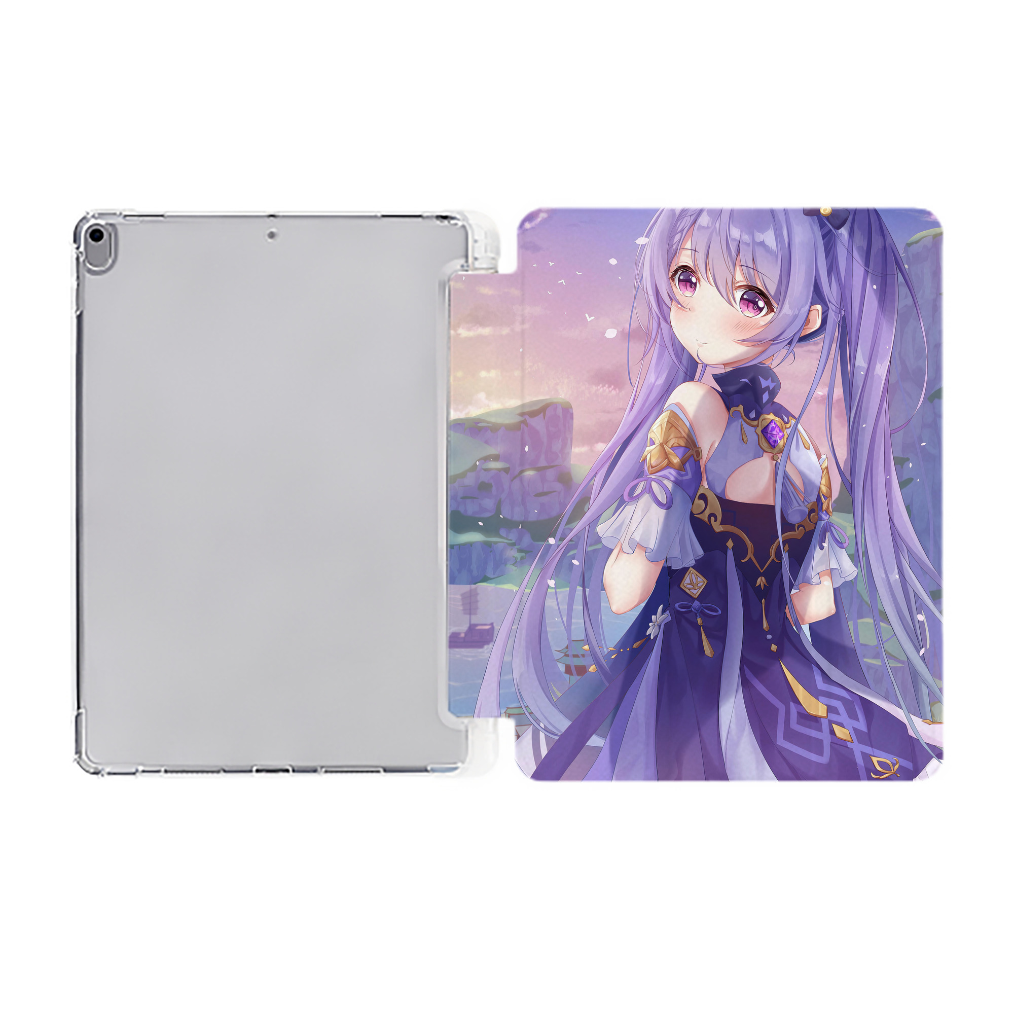 げんし神 genshin IPad ケース ペン収納付き 三つ折りスタンド PUレザー×シリコン 対応機種9.5/10.5/10.9インチ